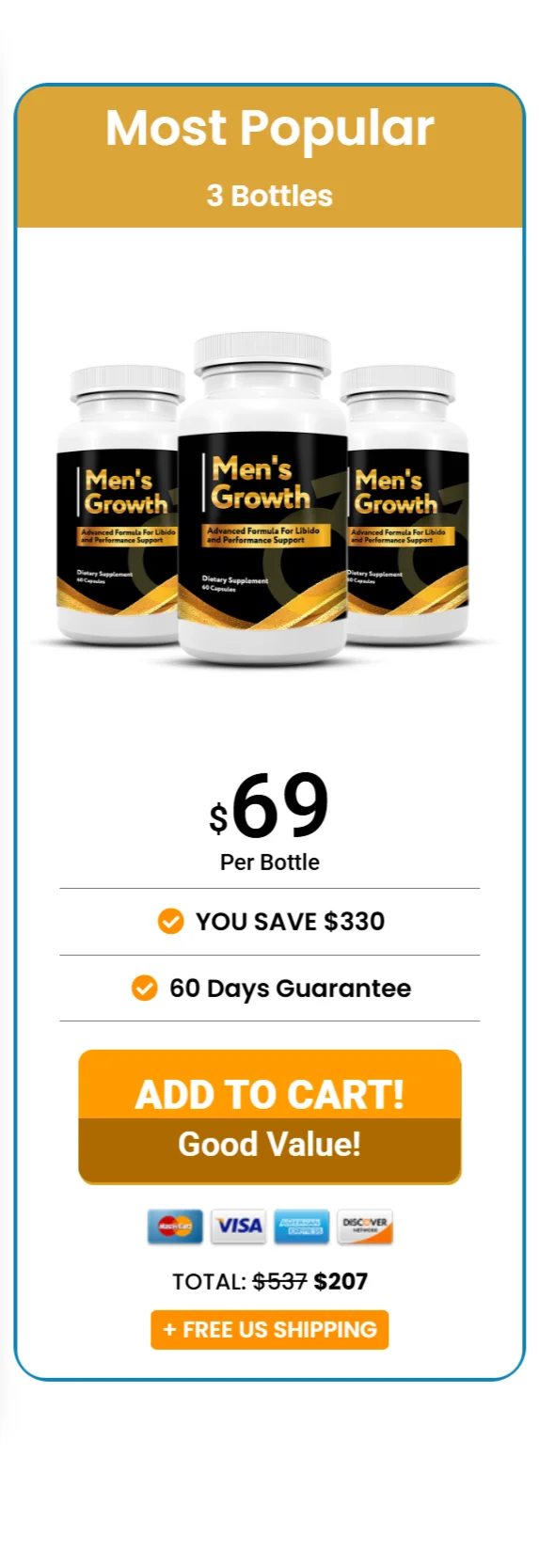 Men's Growth™ 3 bottles pricing